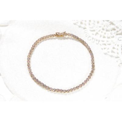 ふるさと納税 昭和町 【2.0ct】K18YGダイヤモンド テニス ブレスレット |  | 01