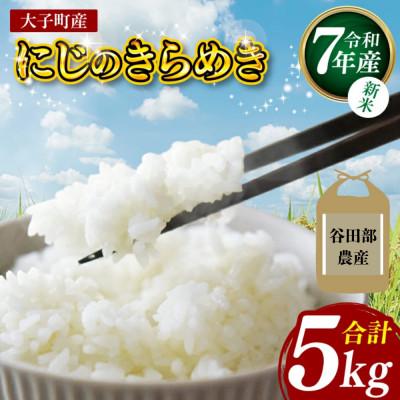 ふるさと納税 大子町 【新米】立神米にじのきらめき(大子町産・白米・5kg)令和7年産 谷田部農産|茨城県 大子産米