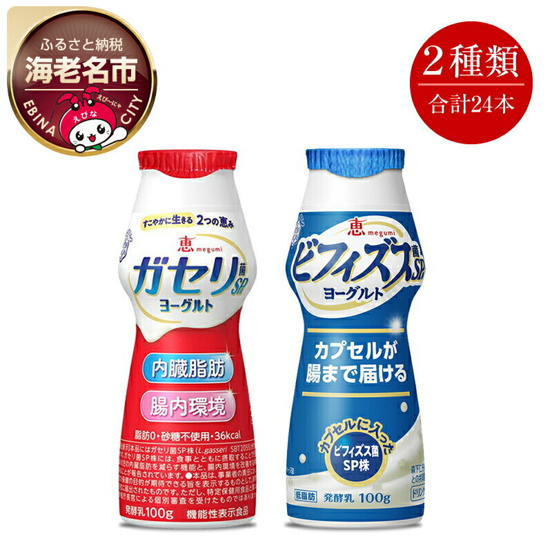 【ふるさと納税】雪印 メグミルク ドリンク ヨーグルト 2箱 詰合せ 5826-0137 【 ビフィズス菌 ガセリ菌 飲むヨーグルト まとめ買い 詰め合わせ ドリンクヨーグルト 2種類 24本 日常使い 海老名市 】