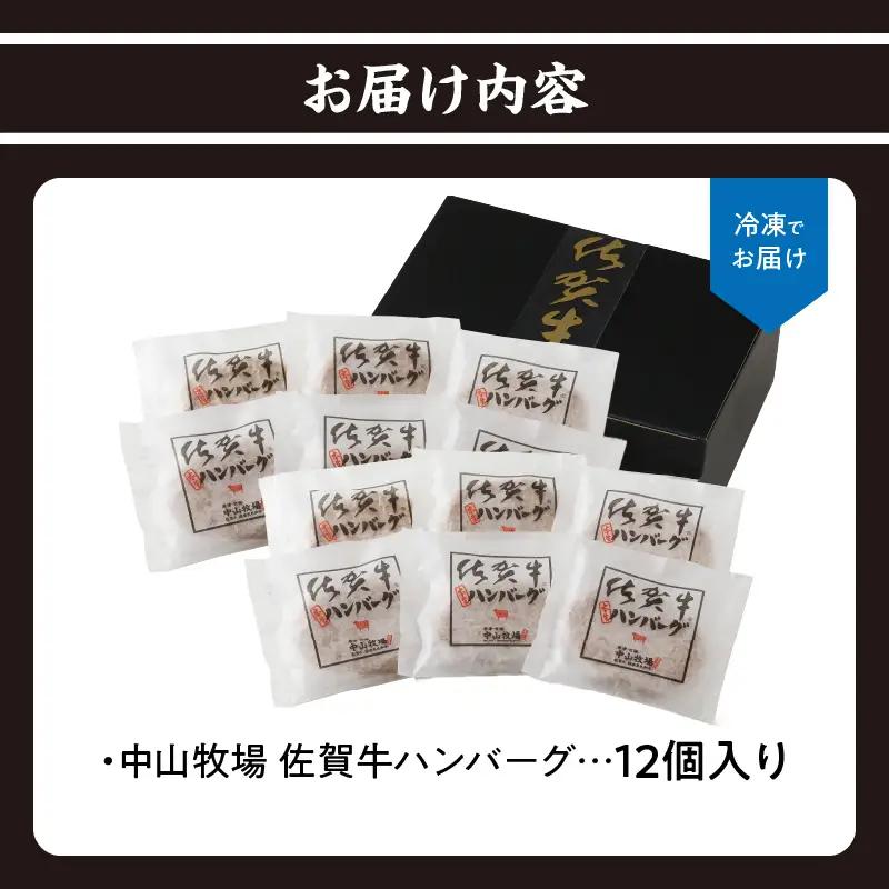 【最速配送】佐賀牛ハンバーグ 12個 ／ 佐賀牛【B226】