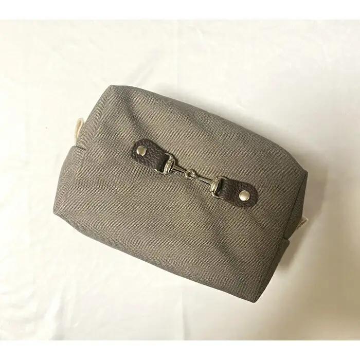 スクエアポーチ KHAKI | ポーチ 小物入れ レディース 福島県