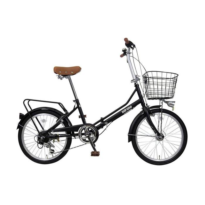 防災対応・フル装備付き 20型折り畳み自転車 ブラック