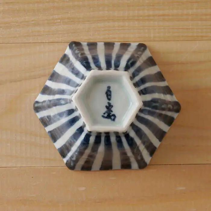 【波佐見焼】濃十草 六角小付（六角仙茶）5個セット 食器【陶もと】[PE46] 波佐見焼