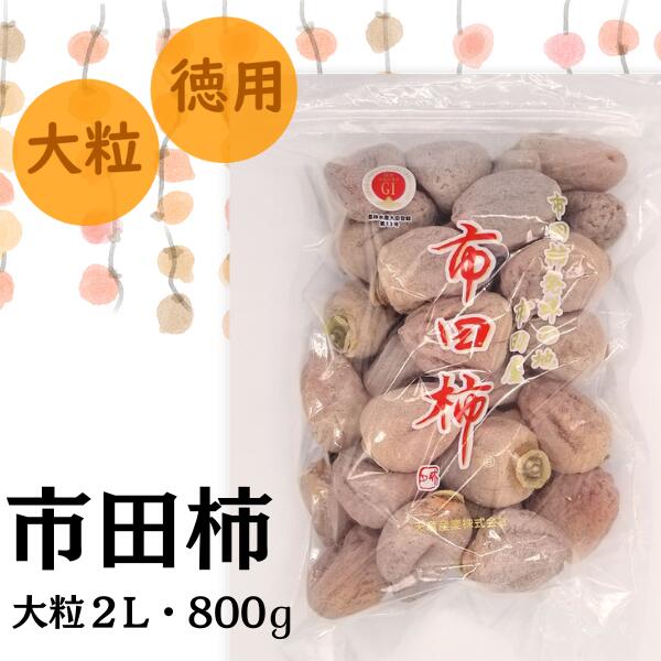 【ふるさと納税】市田柿 2Lサイズ 800g（ご家庭用大袋）//長野県 南信州 干し柿 市田柿 高糖度 ドライフルーツ 家庭用 自宅用 大袋 大粒 2Lサイズ TS02