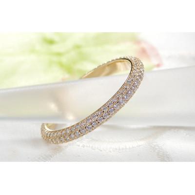 ふるさと納税 昭和町 K18YG ダイヤモンド パヴェ フルエタニティ リング 【0.6ct】　13号 |  | 01