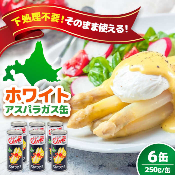 【ふるさと納税】先行予約 ホワイトアスパラガス 6缶《喜茂別町》【きもべつ観光協会】 アスパラ アスパラガス ホワイトアスパラ 缶詰 缶 サラダ 北海道 常温 常温配送 北海道 [AJAG011] 20000 20000円 2万円