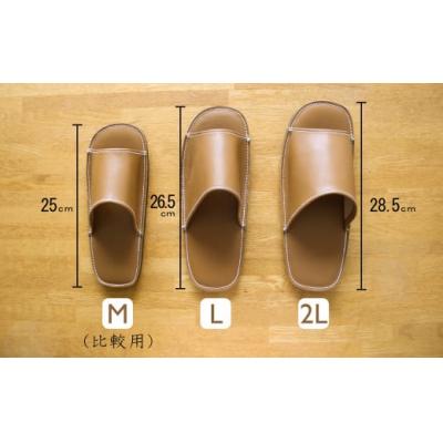 ふるさと納税 碧南市 靴職人手作りの本革「スリッパ」モスグリーン×ダークブラウン2Lサイズ H066-033 |  | 02