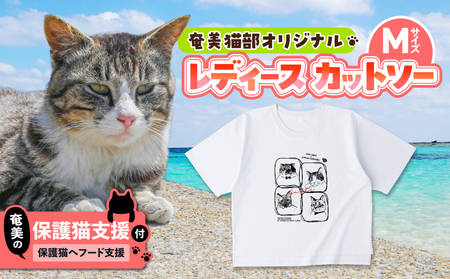 【 奄美 の 保護猫支援 （ 保護猫 フード 10日分 ）】 ＋ レディース カットソー A071-011 服 洋服 レディース 保護猫プロジェクト