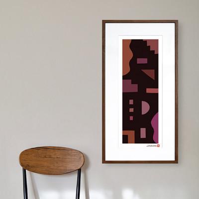 ふるさと納税 綾部市 ＼注目の和紙アート/ 【絵画】静かな記憶3　額装サイズ300mmx600mm　阿波紙 |  | 01