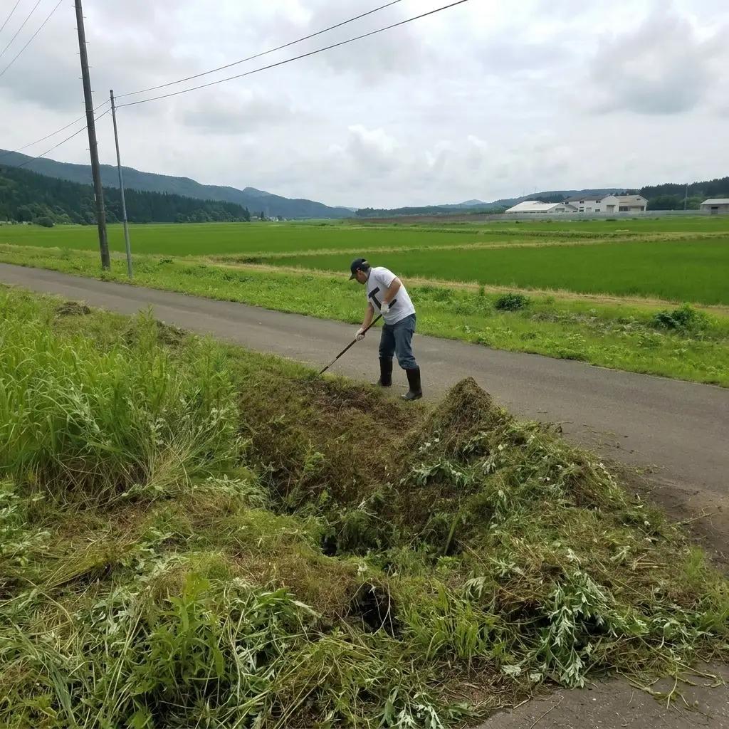 秋田県 能代市 空き家管理 空き地管理 故郷の空き家の庭や空き地の雑草の草刈りをします 対象地域：能代市