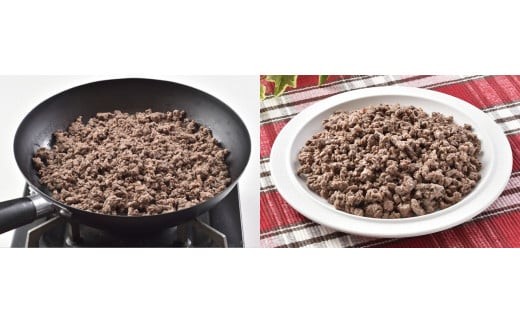 【3回定期便】ヒューマングレードペットフード エゾ鹿肉のミンチ 500g×1個（犬用おやつ）
