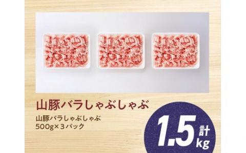 宮崎県産ブランド豚 バラしゃぶしゃぶ 1.5kg(500g×3パック)【肉 豚肉 国産 九州産 きじょん山豚 豚しゃぶ すき焼き スライス】