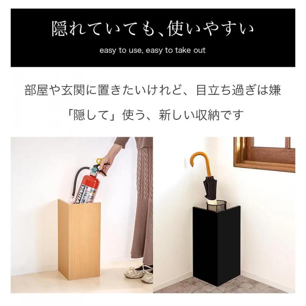 【ホワイト】消火器収納 約幅22×奥行22×高さ50cm 消火器置き場 消火器ケース文字標識シール付き 部屋の隅の消火器を隠す消火器ボックス aku100404106
