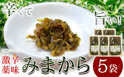 激辛薬味みまから 5袋 90g×5袋 有限会社美馬交流館《30日以内に出荷予定(土日祝除く)》徳島県 美馬市 みまから 漬物 つけもの 送料無料