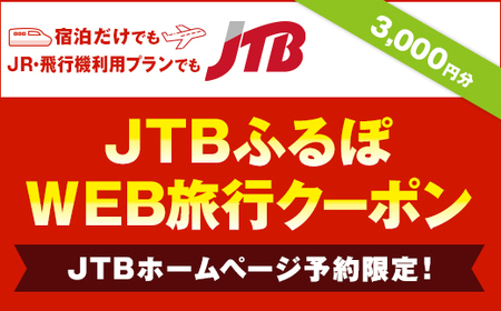 【銀山温泉 尾花沢市】JTBふるぽWEB旅行クーポン（3,000円分）宿泊 選べるお宿 旅館 東北 山形 父の日 母の日 JTBW003 
