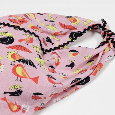 ふるさと納税 与謝野町 一色ちりめんあずま袋　コトリ(ピンク) |  | 02