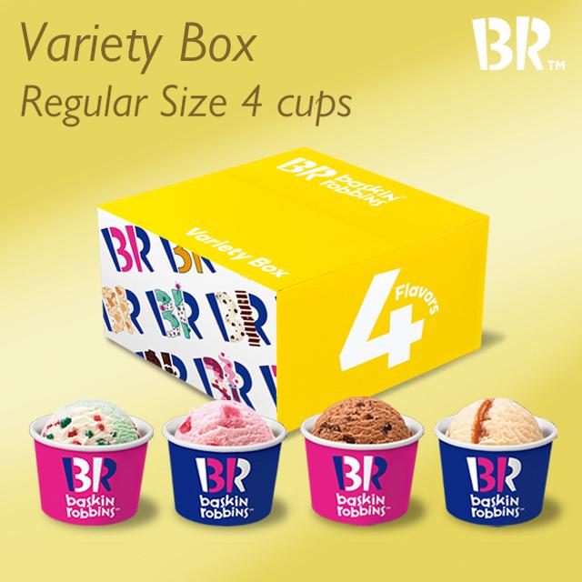 
            【店舗で交換できる！ｅギフト配信】サーティワン バラエティボックス レギュラーサイズ4個入り eギフト【会員限定のお礼の品】
          