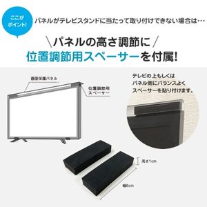 65MBL-EL　65インチ用　テレビ画面保護パネル　ブルーライトカットタイプ　位置調整スペーサー付【1669391】