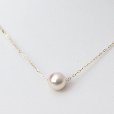 ふるさと納税 山梨市 K18あこや真珠スルーネックレス7.5-8.0mmほんのりピンク色 |  | 01