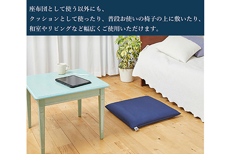 エアウィーヴ 座布団 大（銘仙判）ネイビー クッション