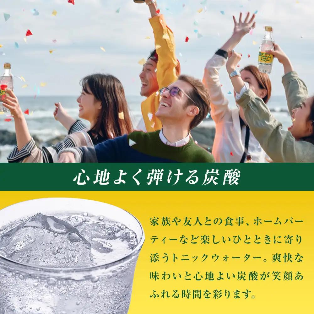 カナダドライ トニックウォーター 500mlPET×24本　【11100-0572】炭酸 無糖 ほどよい苦味 シトラス 割りもの 大人 ケース 箱買い まとめ買い 備蓄 飲料 ソフトドリンク ギフト 