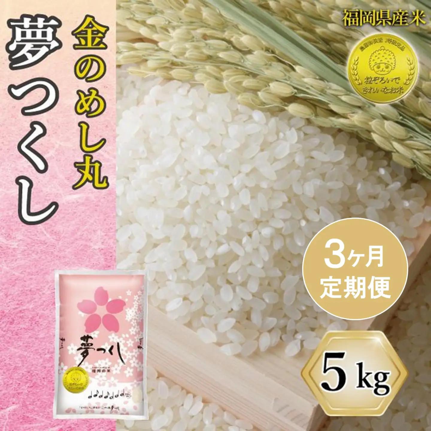 ＜全3回 定期便＞ 新米 令和8年産 夢つくし 5kg 米 福岡県
