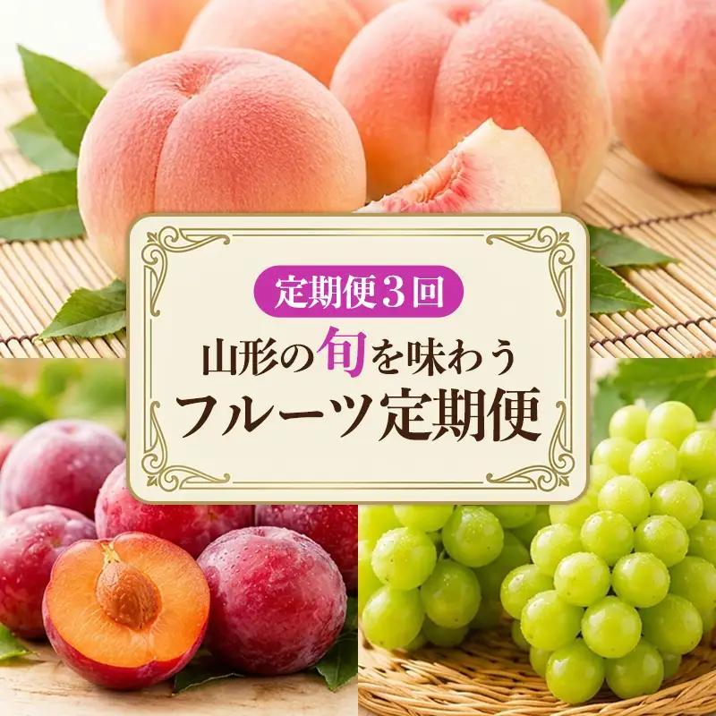 【定期便3回】山形の旬を味わう フルーツ定期便 FY26-178