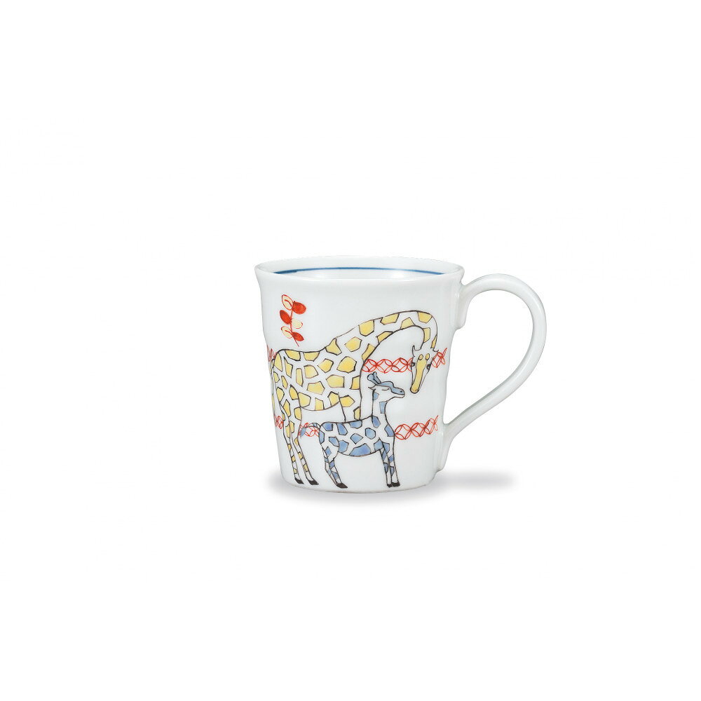 【ふるさと納税】マグカップ　彩・キリン 民芸品 工芸品 雑貨 キッチン雑貨 キッチン用品 食器 コップ 動物