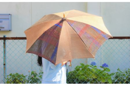 さをり織り 日傘 男女兼用《築上町》【(有)とよべ呉服店】 [ABBL006] 50000円 5万円 さをり織り 日傘 織物 さをり織り 日傘 織物 さをり織り 日傘 織物 