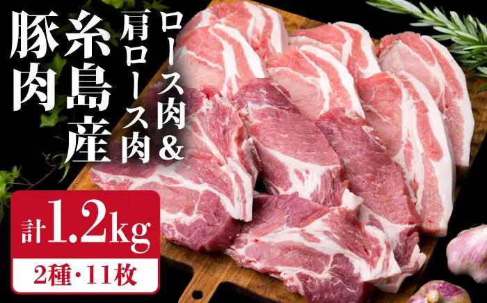 【合計11枚】とんかつ用セット 糸島豚ロース肉 約100g×6枚/肩ロース 約120g×5枚 豚肉 糸島市/糸島ミートデリ工房[ACA228]