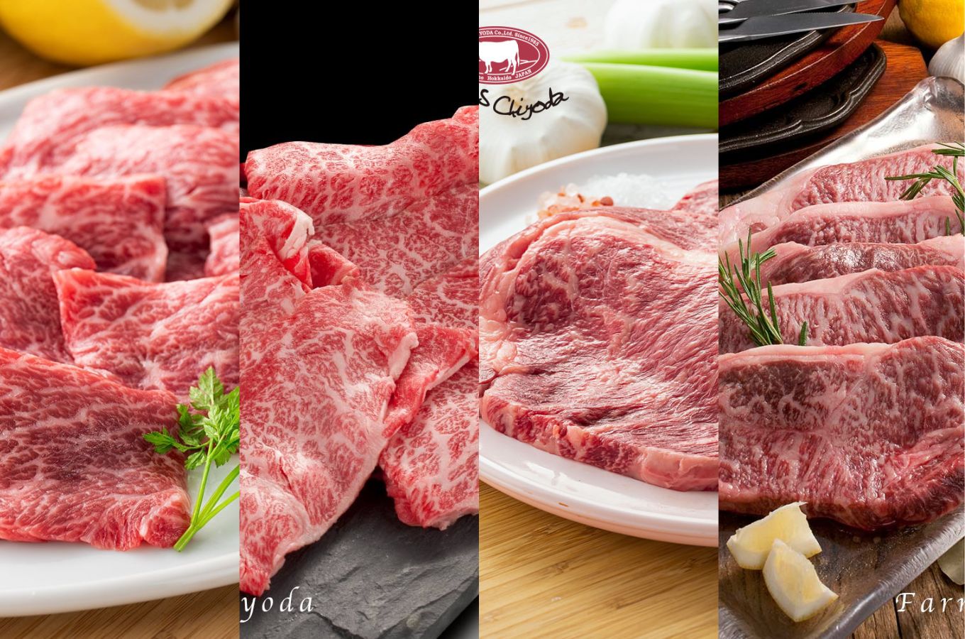 [082-02]ファームズ千代田「びえい和牛」お肉食べ比べセットB(各360g) 