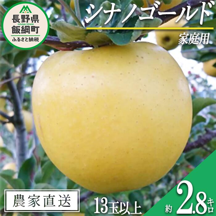 【ふるさと納税】 りんご シナノゴールド 家庭用 2.8kg 信州りんご☆小山園☆ 沖縄県への配送不可 令和7年度収穫分 エコファーマー認定 小山園 長野県 飯綱町 〔 信州 果物 フルーツ リンゴ 林檎 長野 予約 農家直送 12000円 〕発送時期：2025年11月中旬〜2025年11月下旬