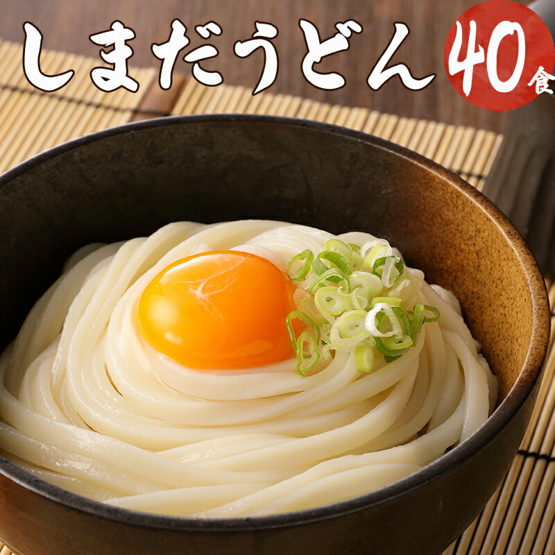 【ふるさと納税】 麺 曲がり麺 しまだ麺 うどん 10袋 40食 送料無料 y12-167