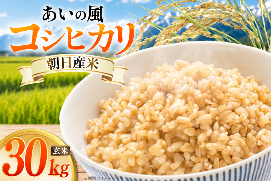 米 令和7年 コシヒカリ 玄米 30kg ×1袋 あいの風 [JAみな穂 富山県 朝日町 34310579] お米 こめ コメ こしひかり ご飯 ごはん 令和7年産 30キロ ブランド米 美味しい お