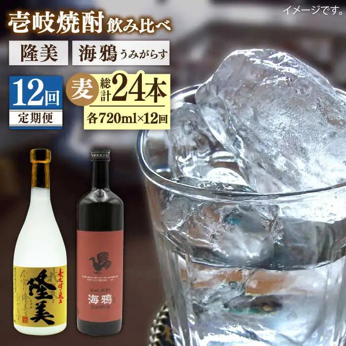 【全12回定期便】隆美焼酎25度と海鴉25度のセット [JDB191] 180000 180000円