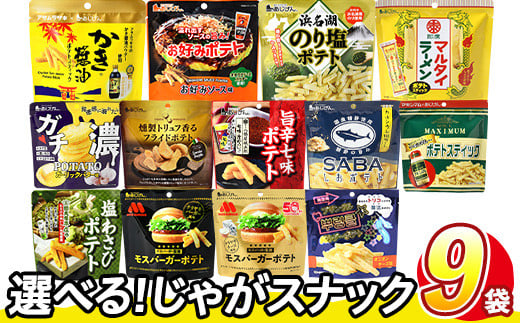 
            ＜訳あり・種類が選べる！＞  訳アリ じゃがスナック (9袋・1袋最大50g) 簡易梱包 お菓子 おかし スナック おつまみ ポテト モスバーガー わさび 七味 食べ比べ 送料無料 常温保存 【man218】【味源】
          