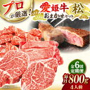 【ふるさと納税】【全6回定期便】牛肉「愛姫牛」店主におまかせ旬セット【松】800g（4人前） | 人気 おすすめ ランキング おいしい 大洲市/有限会社 木村屋精肉店[AGCC062] 300000 30万円 以下