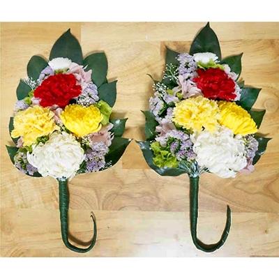 ふるさと納税 三木市 プリザーブドフラワー　仏花一対(ご自宅花器へ挿込用)