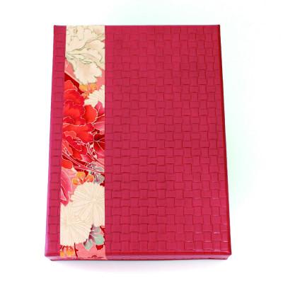 ふるさと納税 海南市 柿渋塗　四つ目箱　A4サイズ　赤布付