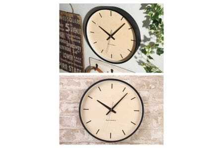 KATOMOKU Plywood clock km-50　木製掛け時計（ブラック）