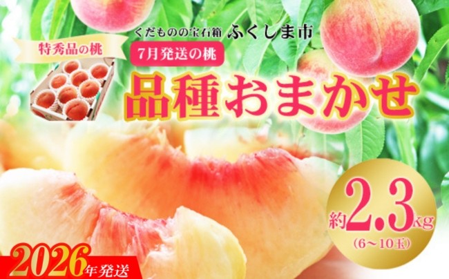 
            No.2422　7月発送の桃 特秀品約2.3kg【2026年発送　先行予約】
          
