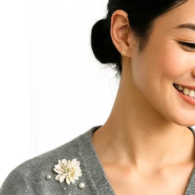 ふるさと納税 岐阜市 ピアス 18金 イニシャル アルファベット 「N」 片耳 |  | 01