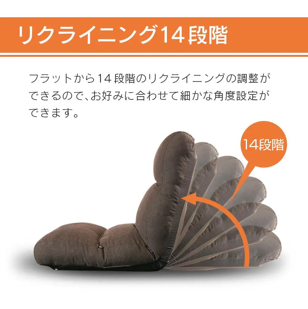 座椅子 イス インテリア 家具 環境にやさしい座椅子 キタヒロカブール (インディゴ) 国産 送料無料 人気の座イス_NI040_002
