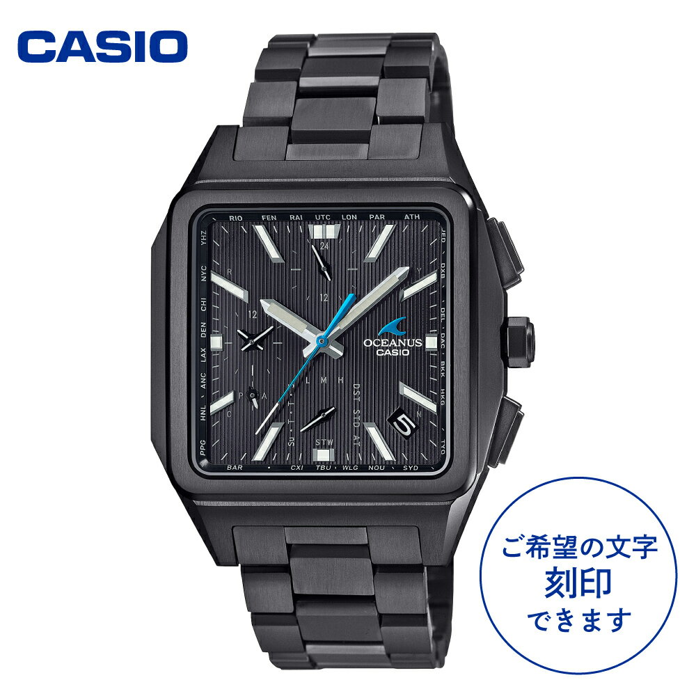 【ふるさと納税】 CASIO 腕時計 OCEANUS OCW-T5000B-1AJF ≪名入れ有り≫| 時計 ウォッチ watch カシオ オシアナス メンズ 男性 電波 ソーラー お洒落 おしゃれ ファッション コレクション コレクター ブラック black アウトドア 多機能 国内正規品 山形県 東根市