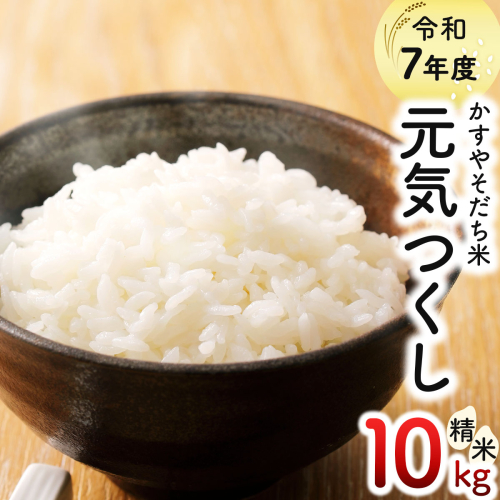 令和7年産 かすやそだち米「元気つくし」精米 10kg (5kg×2)｜福岡県産 ブランド米 白米 お取り寄せ ごはん 人気 高評価 九州米【KN004】