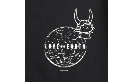 ひこにゃん ✕ BORN FREE コラボ LOVE ON EARTH Tシャツ Lサイズ ブラック 黒 ボーンフリー 服 シャツ ティーシャツ BORNFREE ご当地キャラ ご当地 ひこね キャラ