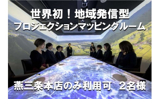 Tsubamesanjo Bit プロジェクションマッピングルーム特別コース (2名様) FC220007