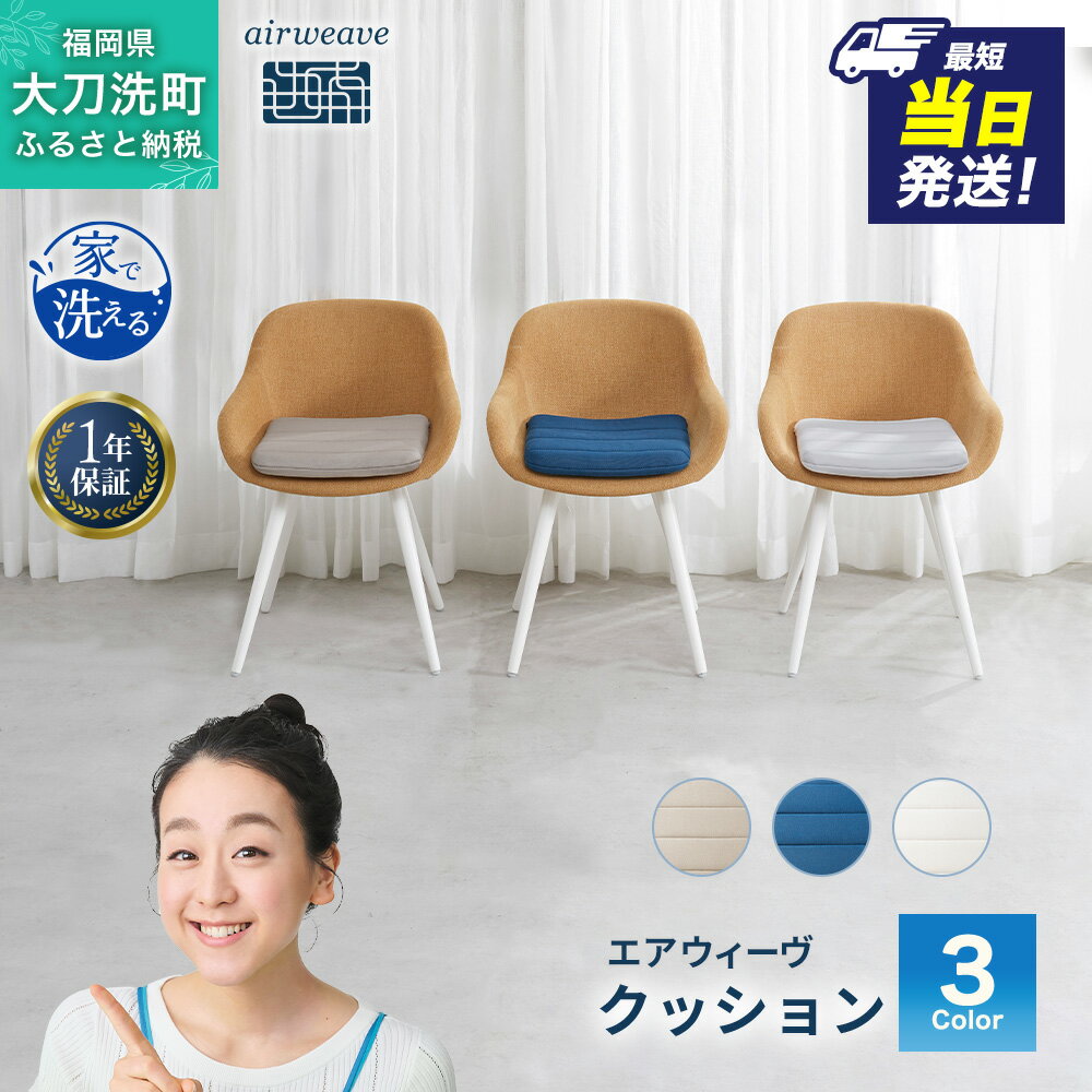 【ふるさと納税】エアウィーヴ クッション オールシーズン対応 ぐっすり ホテル 安眠 健康 高反発 腰 肩 熟睡 寝具 寝心地 新生活 洗える 送料無料 体圧分散 日本製 国産 妊婦 赤ちゃん　お届け：※当日12:00迄にご入金確認で、最短当日発送