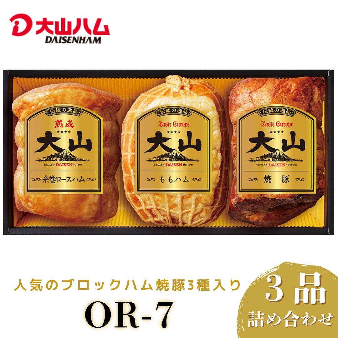 【ふるさと納税】 大山ハム ハム DLG金賞受賞 焼豚 3品 詰め合わせ ロースハム ももハム 焼き豚 サラダ トッピング サンドウィッチ チャーハン 炒飯 ラーメン 具材 おつまみ オードブル お取り寄せグルメ 冷蔵 送料無料 鳥取県 米子市　OR-7　22-014-401