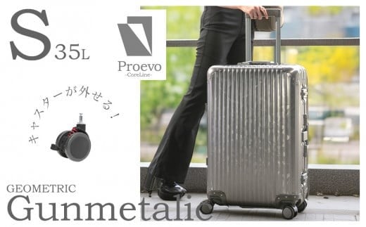 [PROEVO] アルミスーツケース フレームキャリー 機内持ち込み対応サイズ S(ジオメトリック/ガンメタリック) [30001] 福岡県 大木町 株式会社 レクサス AY327